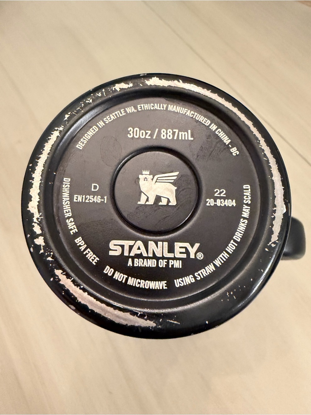 * AUTHENTIC * Stanley Black Insulated Travel Mug - Picture 2 of 2